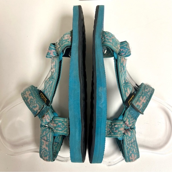 TEVA Women's Original Universal Sandal size 7M boho Lizard blue summer resort - Picture 6 of 8